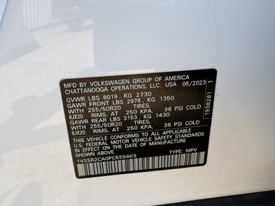 2023 Volkswagen Atlas 3.6L V6 SEL R-Line Black