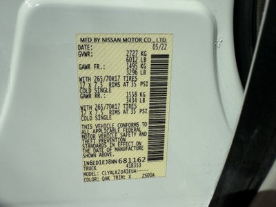 2022 Nissan Frontier PRO-X